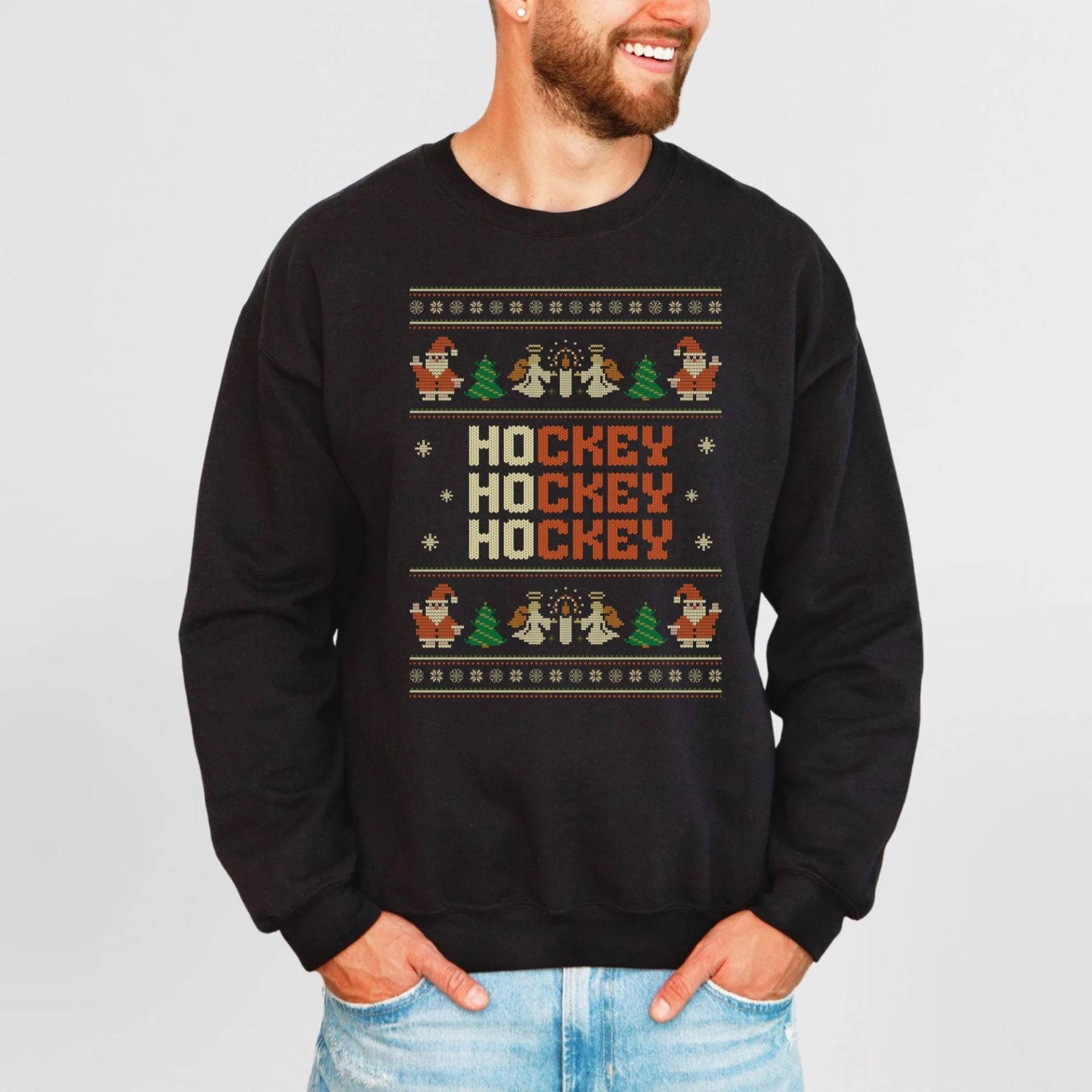 Christmas Hockey Sweatshirt, Santa Sweater, Mom Crewneck, Gift For Player von EllenPlnts