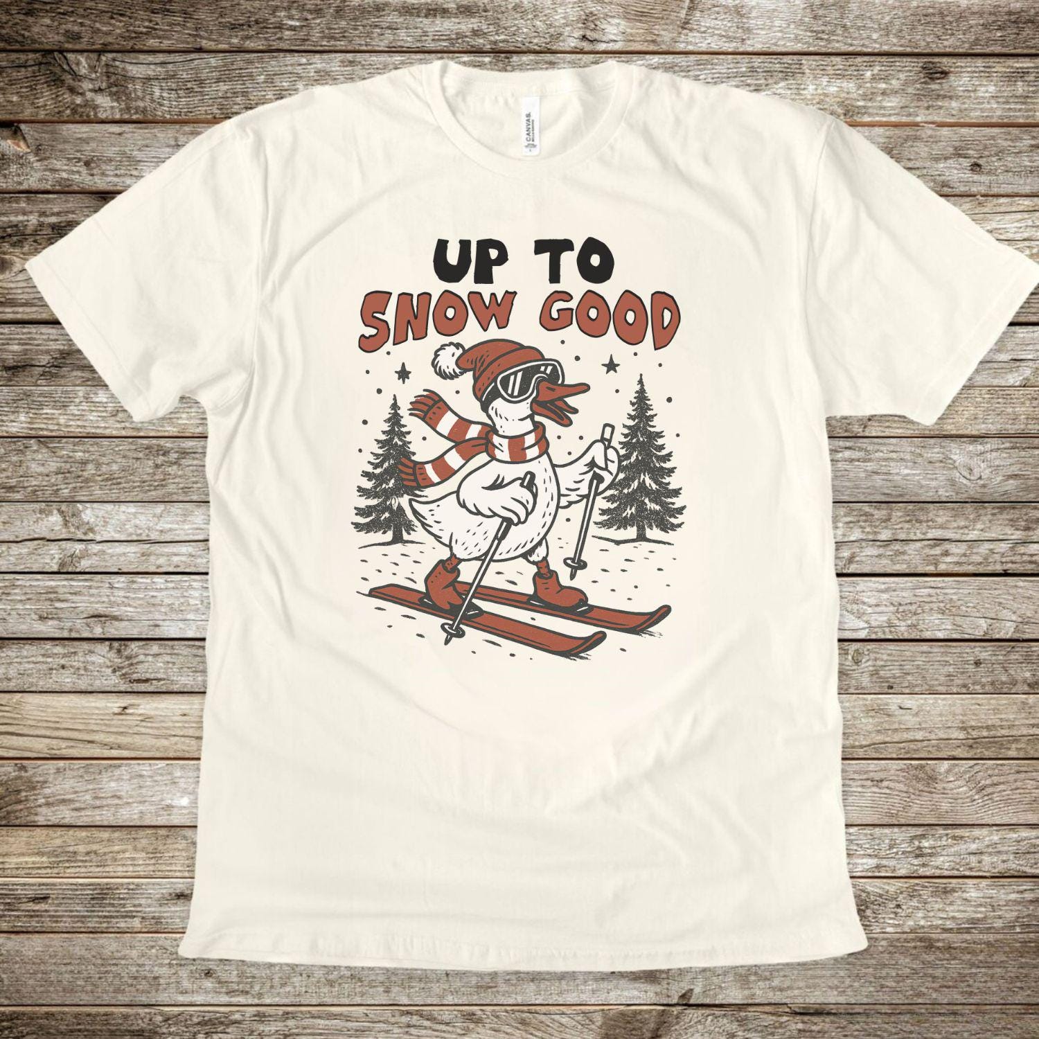 Skiing Goose Shirt, Funny Gift For Ski Lover, Trip Family Vacation Tshirt, Skiier von EllenPlnts