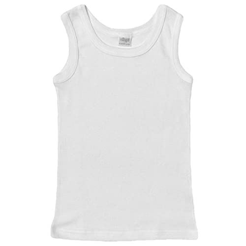 Ellepi 6 Unterhemden oder Unterhemden für Jungen aus reiner Baumwolle, hypoallergen, mit Komfortnähten, Farbe Weiß., 6 Tanktop, 16 Jahre von Ellepi