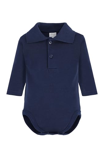 Ellepi Body mit Polokragen mit langen Ärmeln, warm, Baumwolle, Hoher Kragen, Jungen, Monate, Weiß, cremefarben, Rot, Blau, Hellblau, blau, 80 von Ellepi