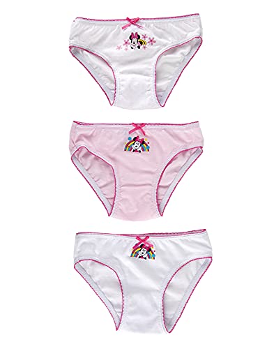 Ellepi Disney Minnie Minnie Slip, Unterwäsche für Mädchen, 2, 3, 4, 5, 6, 7, 8, 9, 10, 11, Jahre, Baumwolle, weich, elastisch, Farben Kinder, Geburtstag, Kleidung, Minnie Maus, 4-5 Jahre von Ellepi