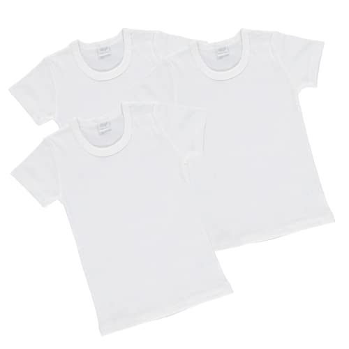 Ellepi T-Shirt Baumwolle Jahre Kinder Jungen Jungen Weiß Geschenk Männlich T-Shirts Kinder Tops Geschenke Kurzarm Unterwäsche T, Weiß, 10 Jahre von Ellepi