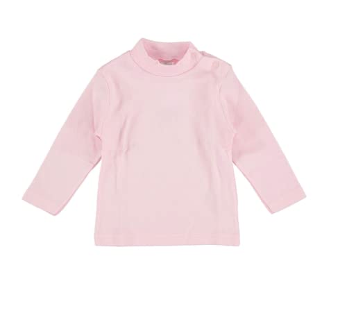 Ellepi T-Shirt Lange Ärmel Warme Baumwolle Neugeborenen Hohen Hals T-Shirt Schnee Winter Mädchen Junge Monate Offene Schulter Knöpfe Weiß Creme Rot Blau Grau Hellblau, Rosa, 80 von Ellepi