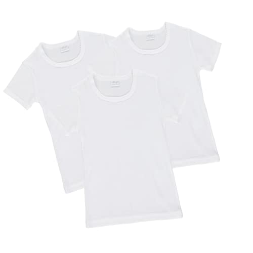 T-Shirt aus Baumwolle, Jahre Mädchen, Weiß, Geschenk für Frauen, Mädchen, T-Shirts, Kurzarm, Unterwäsche,, Weiß, 8 Jahre von Ellepi