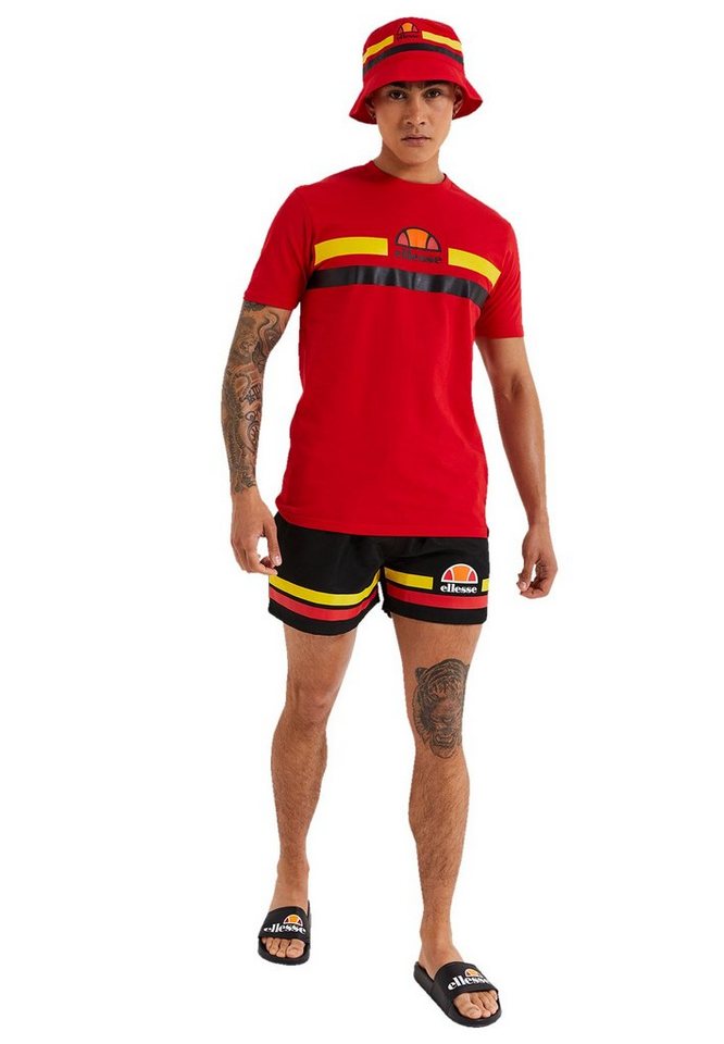 Ellesse Badeshorts Ellesse Badehose Herren TELLO SWIM SHORT Black Red Schwarz von Ellesse