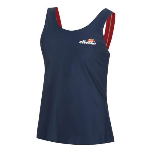 Ellesse Damen Tank-Top Quincy Vest Dunkelblau-Rot L von Ellesse