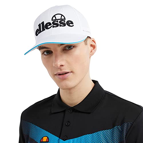 ellesse Unisex Pineta Flat Peak Cap Verschluss, weiß, One Size von Ellesse