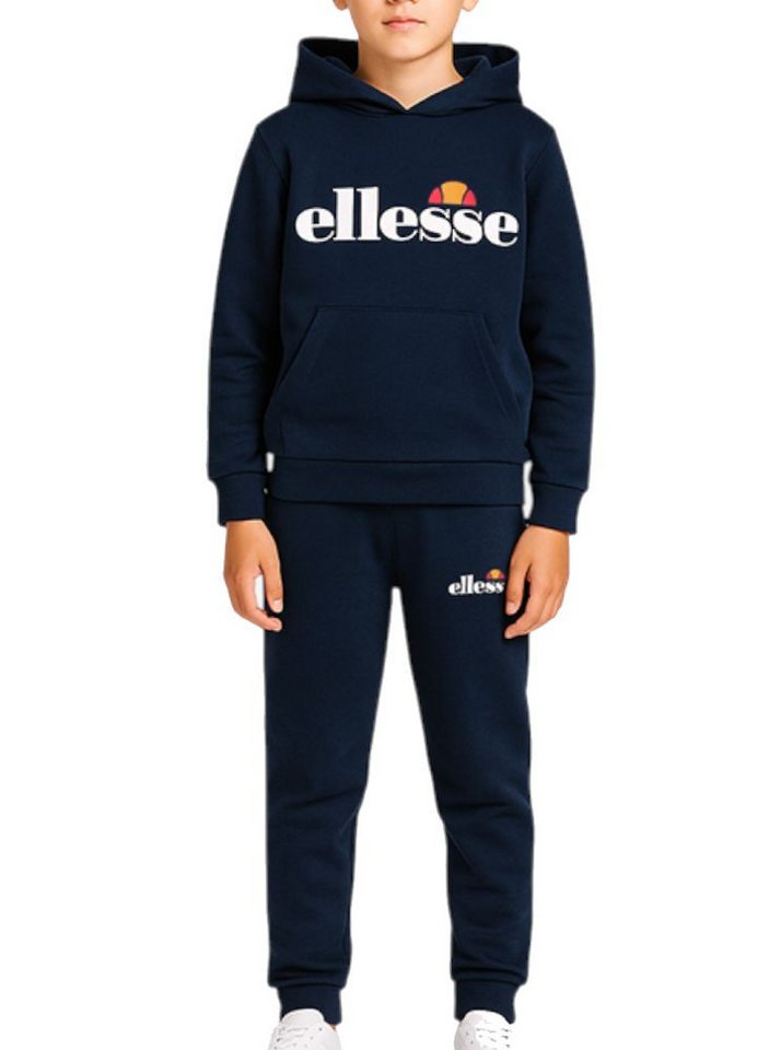 Ellesse Jogginganzug Ellesse Kinder Jogginganzug Sportanzug Jungen + Mädchen 8–14 Jahre (Set, 2 Teile Sweatshirt + Jogginghose), Kinder Sportanzug Ellesse 8 - 14 Jahre von Ellesse