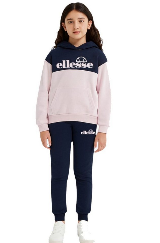 Ellesse Jogginganzug Ellesse Kinder Jogginganzug Sportanzug Jungen + Mädchen 8–14 Jahre (Set, 2 Teile Sweatshirt + Jogginghose), Kinder Sportanzug Ellesse 8 - 14 Jahre von Ellesse