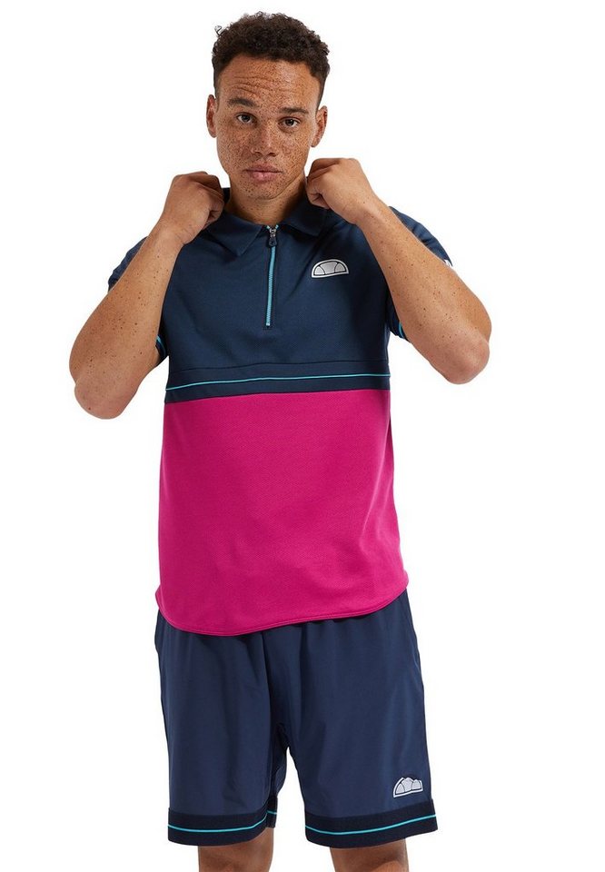 Ellesse Poloshirt Ellesse Polo Herren WESLEY POLO Dunkelblau Pink Navy Pink von Ellesse