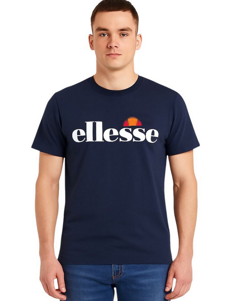 Ellesse Print-Shirt ELLESSE navy T-Shirt Herren S - XXL dunkelblau Ellesse Tennismode T-Shirt mit Logo von Ellesse