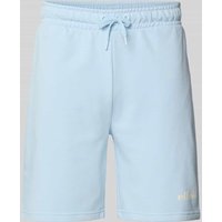 Ellesse Regular Fit Sweatshorts mit Label-Print Modell 'MOLLA' in Hellblau, Größe L von Ellesse