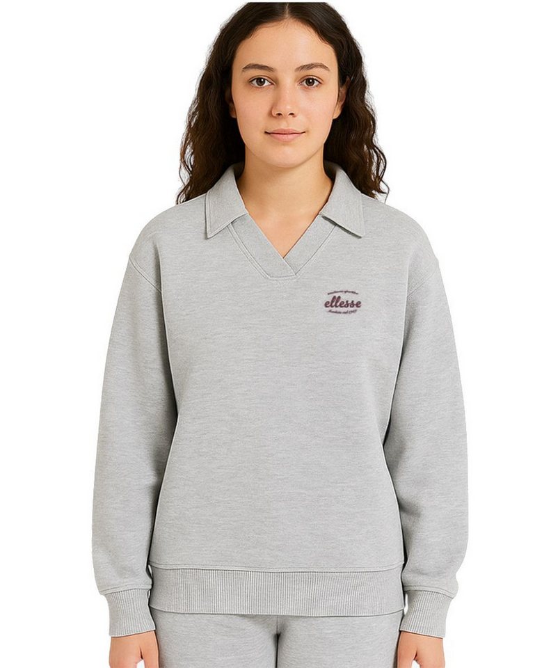 Ellesse Sweatshirt Ellesse Damen Sweatshirt hellgrau 1959 S M L XL Ellesse Damen Tennis Sweater von Ellesse