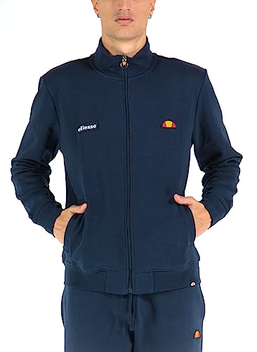 Ellesse Sweatshirt Full Zip Micro Logo Herren Track Top, blau, XXL von Ellesse