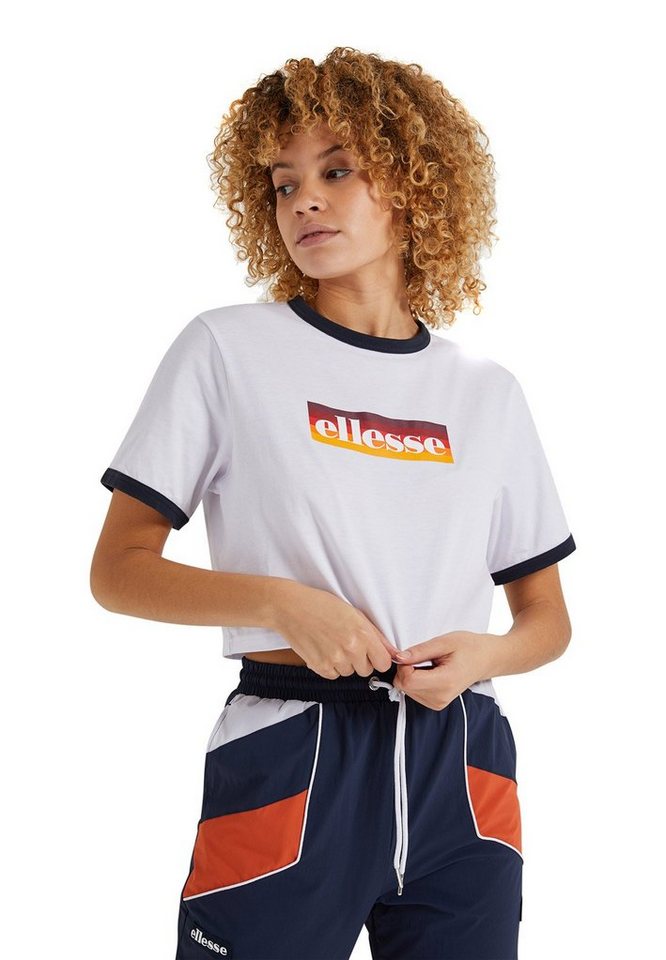 Ellesse T-Shirt Ellesse T-Shirt Damen FILIDE CROP T-SHIRT White Weiß von Ellesse