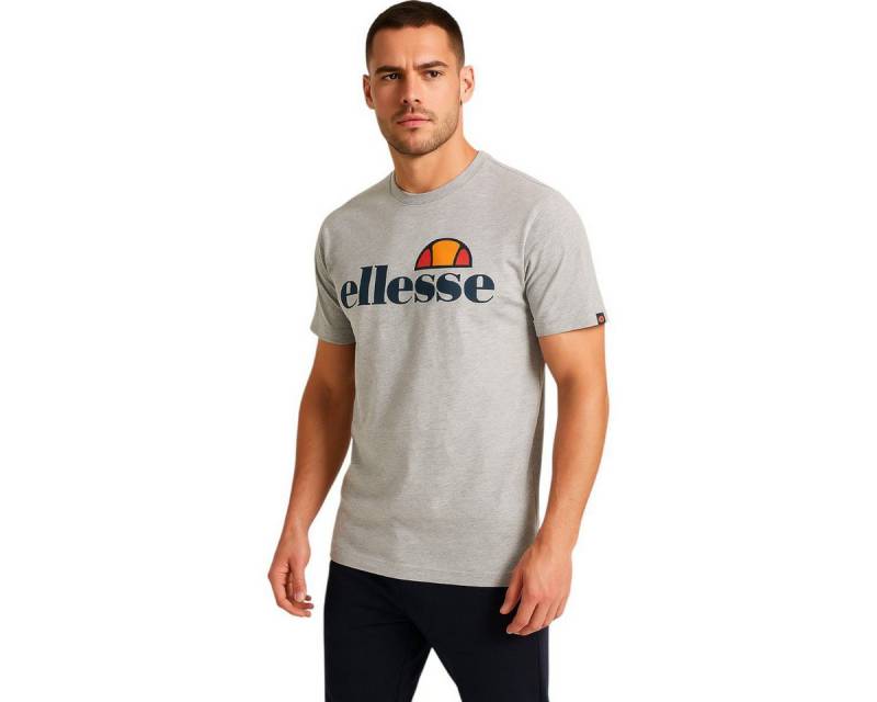 Ellesse T-Shirt Ellesse T-Shirt Herren S - XXL hellgrau melliert Ellesse Sport Shirt von Ellesse
