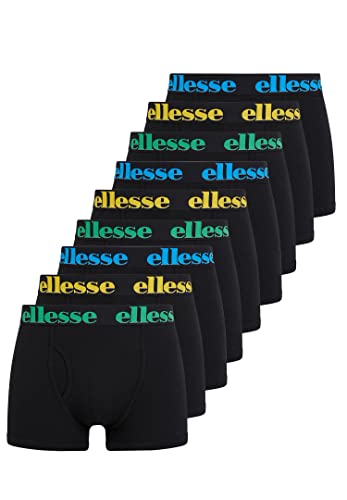 ellesse Boxershorts Fashion Boxer Herren Trunk Shorts Unterwäsche 9er Pack , Farbe:Black2, Bekleidungsgröße:M von Ellesse