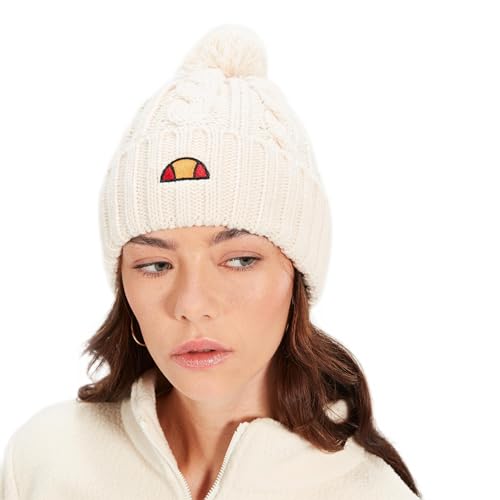 ellesse Damen Hanna Pom Beanie Mütze, beige, Einheitsgröße von Ellesse