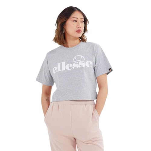 ellesse Damen Silo Cropped Verkürztes T-Shirt, grau, 40 von Ellesse