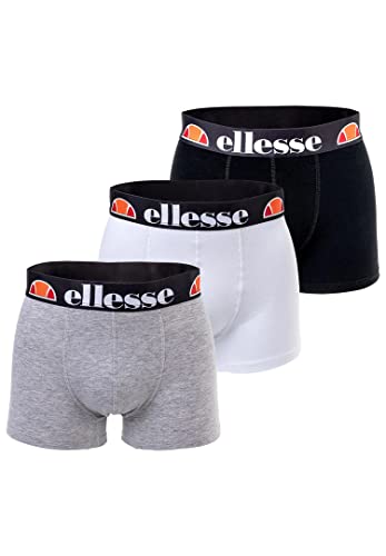 ellesse Grillo Fashion 3P Boxer Herren Trunk Shorts Unterwäsche SBMA2207, Farbe:Black / Grey / White, Bekleidungsgröße:L von Ellesse