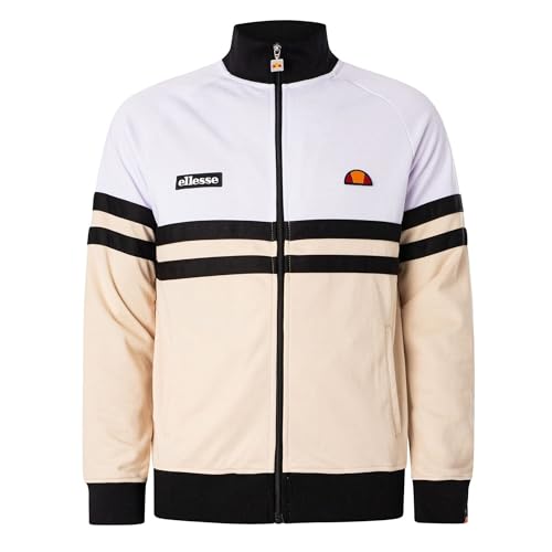 ellesse Herren Rimini Top Track/Zip Jacke, Weiß/Off-White, XXL von Ellesse