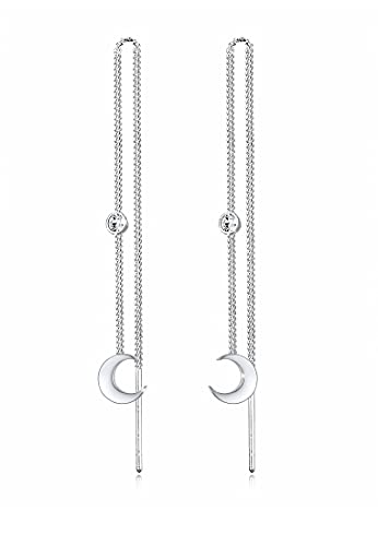 Elli Ohrringe Damen Ohrhänger Halbmond Astro mit Kristall in 925 Sterling Silber von Elli