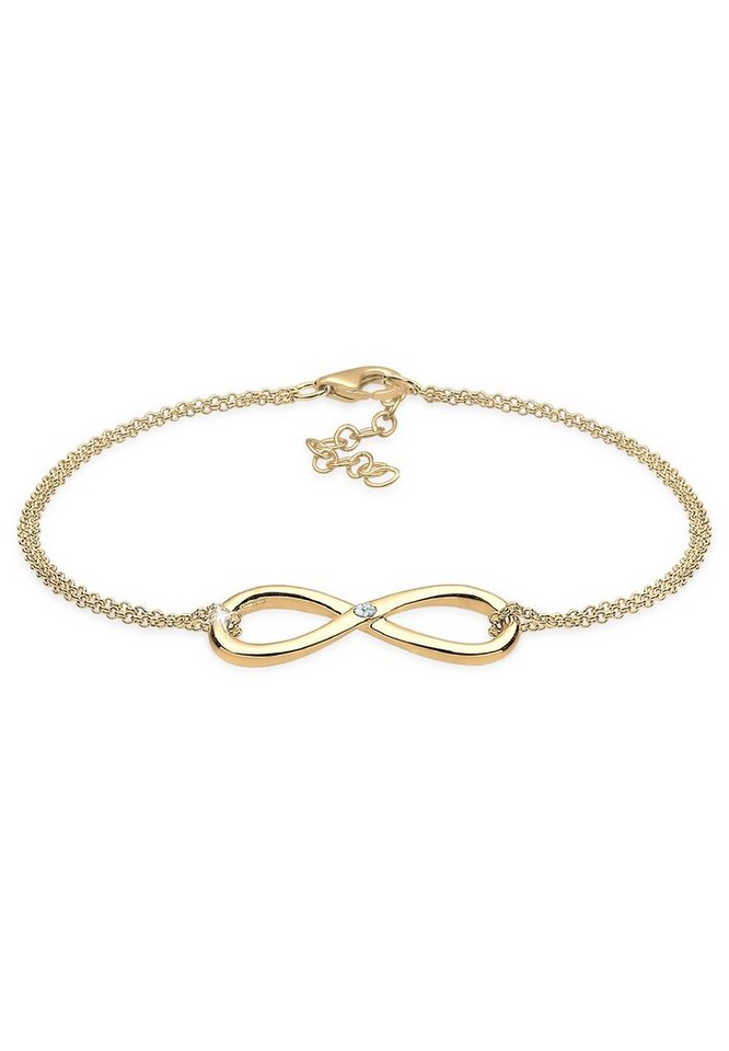 Elli DIAMONDS Armband Infinity Ewig Diamant (0.03 ct) 925 Silber, Infinity von Elli DIAMONDS