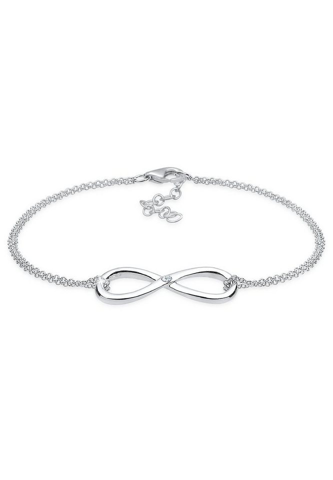 Elli DIAMONDS Armband Infinity Ewig Diamant (0.03 ct) 925 Silber, Infinity von Elli DIAMONDS