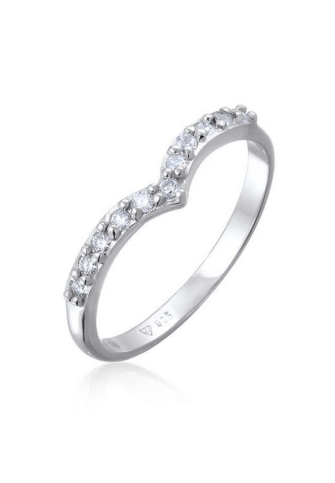 Elli DIAMONDS Diamantring Lab Grown Diamanten Weiß Brilliant Cut (0.044 ct) 925 Sterling Silver von Elli DIAMONDS