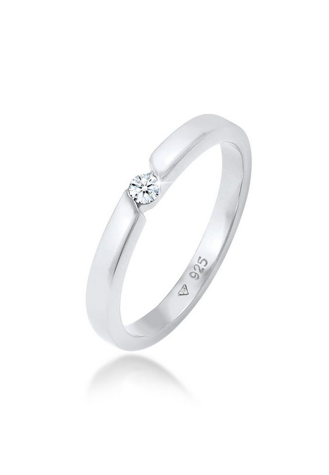 Elli DIAMONDS Diamantring Verlobungsring Diamant (0.06 ct) 925 Silber von Elli DIAMONDS