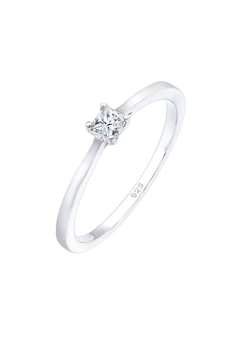 Elli DIAMONDS  Elli DIAMONDS Princess Cut Verlobung Diamant 0.1 ct. 925 Silber Ring 1.0 pieces von Elli DIAMONDS