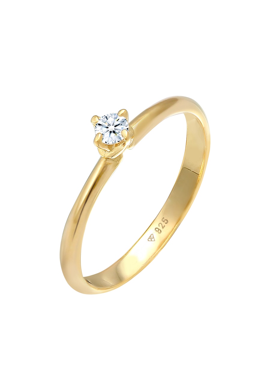 Elli DIAMONDS  Elli DIAMONDS Ring Solitär Diamant (0.11 ct.) Klassik 925 Silber Ring 1.0 pieces von Elli DIAMONDS