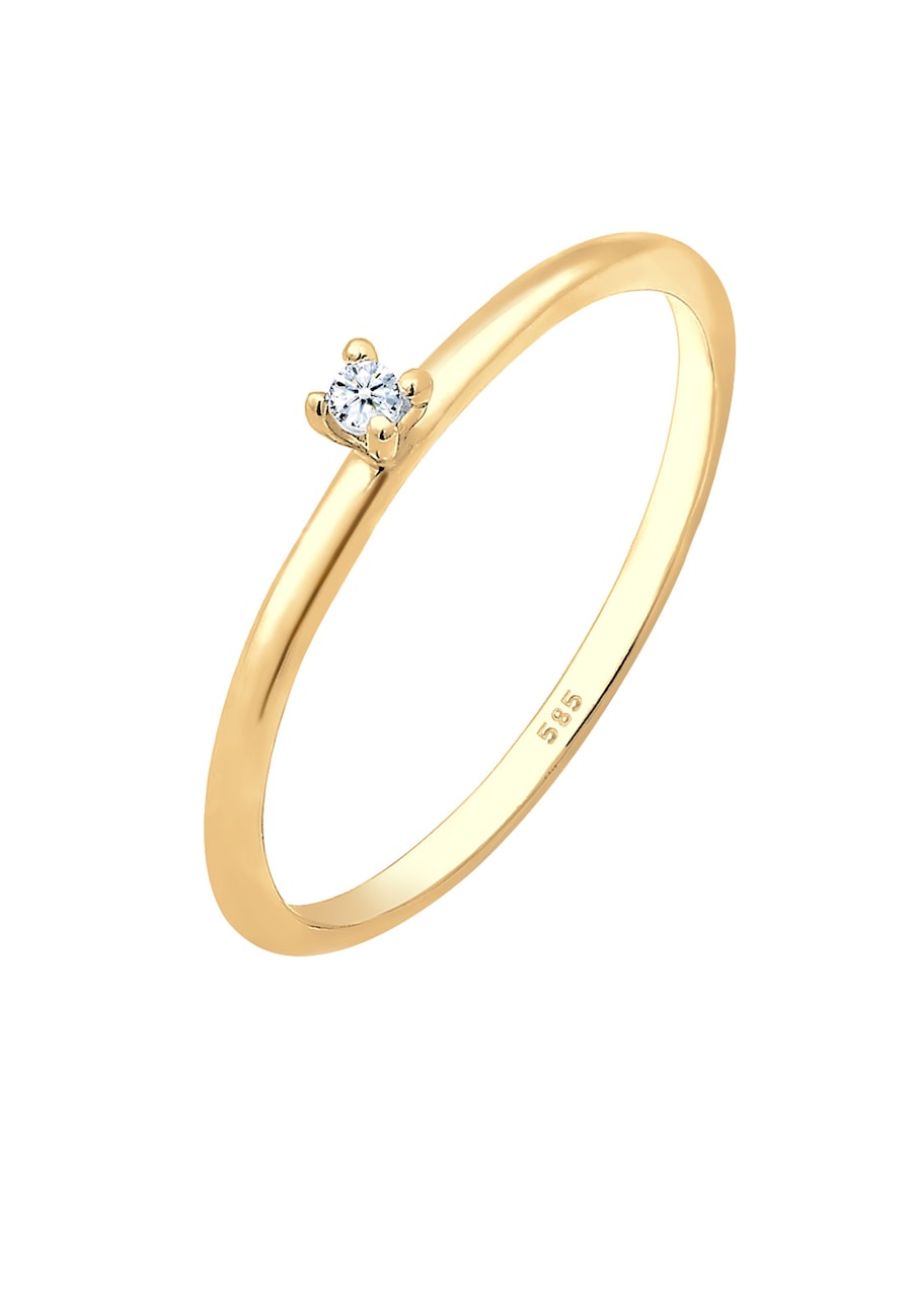 Elli DIAMONDS  Elli DIAMONDS Verlobung Solitär Diamant (0.015 ct.) 585 Gelbgold Ring 1.0 pieces von Elli DIAMONDS