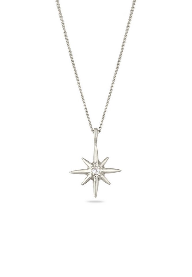 Elli DIAMONDS Kette mit Anhänger Stern mit Laborgezüchteten Diamant (0.035 ct) 925 Sterling Silber von Elli DIAMONDS