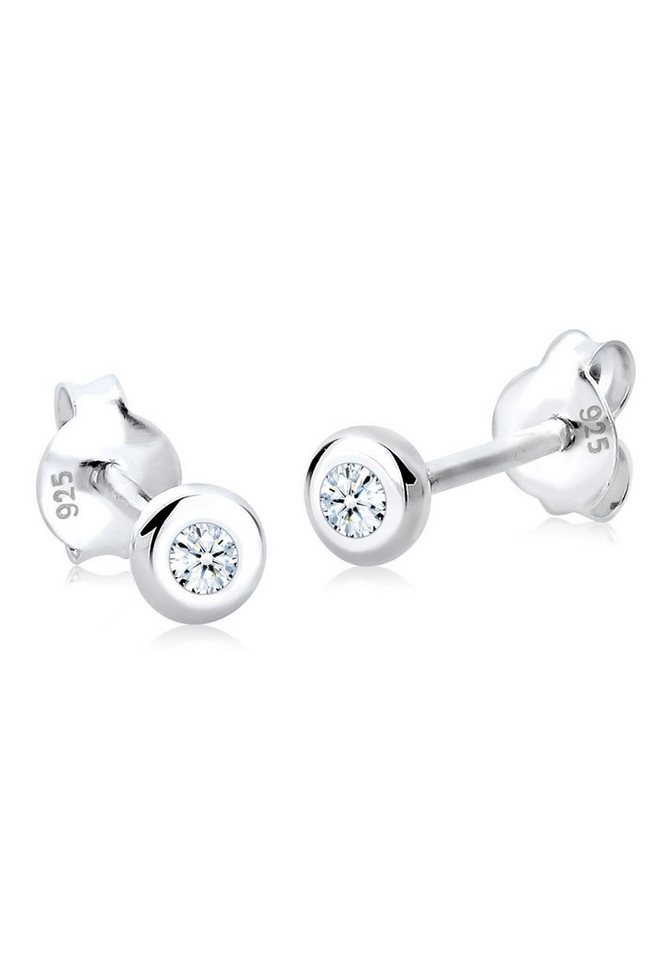 Elli DIAMONDS Paar Ohrstecker Ohrstecker Diamant Brillantschliff (0.06 ct) 925 Silber von Elli DIAMONDS