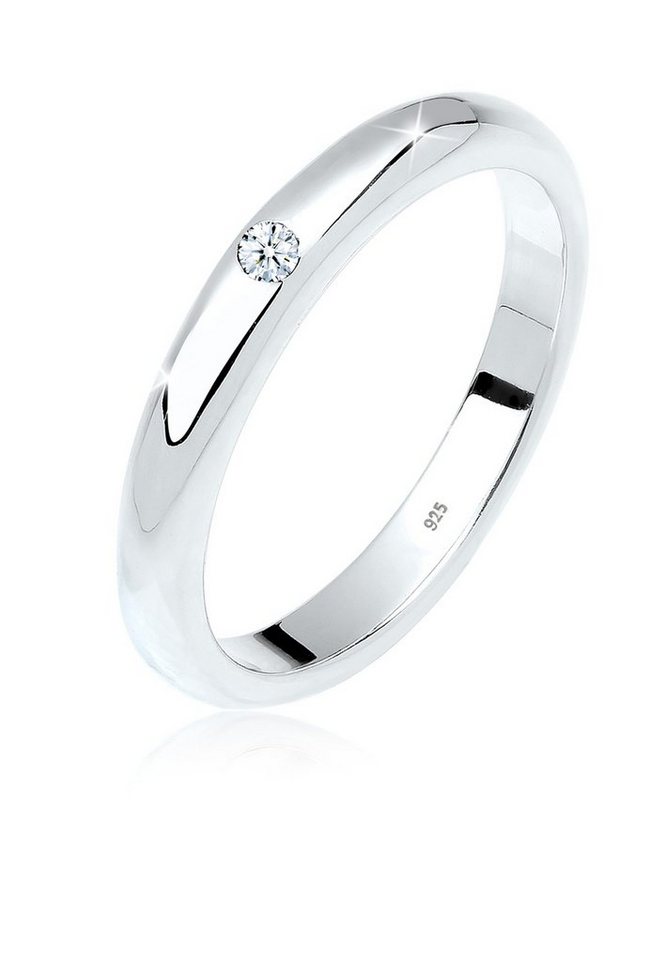 Elli DIAMONDS Verlobungsring 925 Sterling Silber Diamant ct 0.03 Verlobungsring von Elli DIAMONDS