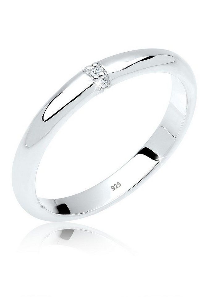 Elli DIAMONDS Verlobungsring Diamant 0.045 ct. Klassik Verlobung 925 Silber von Elli DIAMONDS