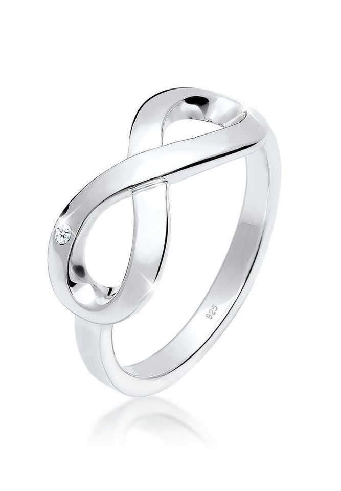 Elli DIAMONDS Verlobungsring Infinity Diamant Weiß Brillantschliff (0.015 ct) 925 Sterling Silber von Elli DIAMONDS