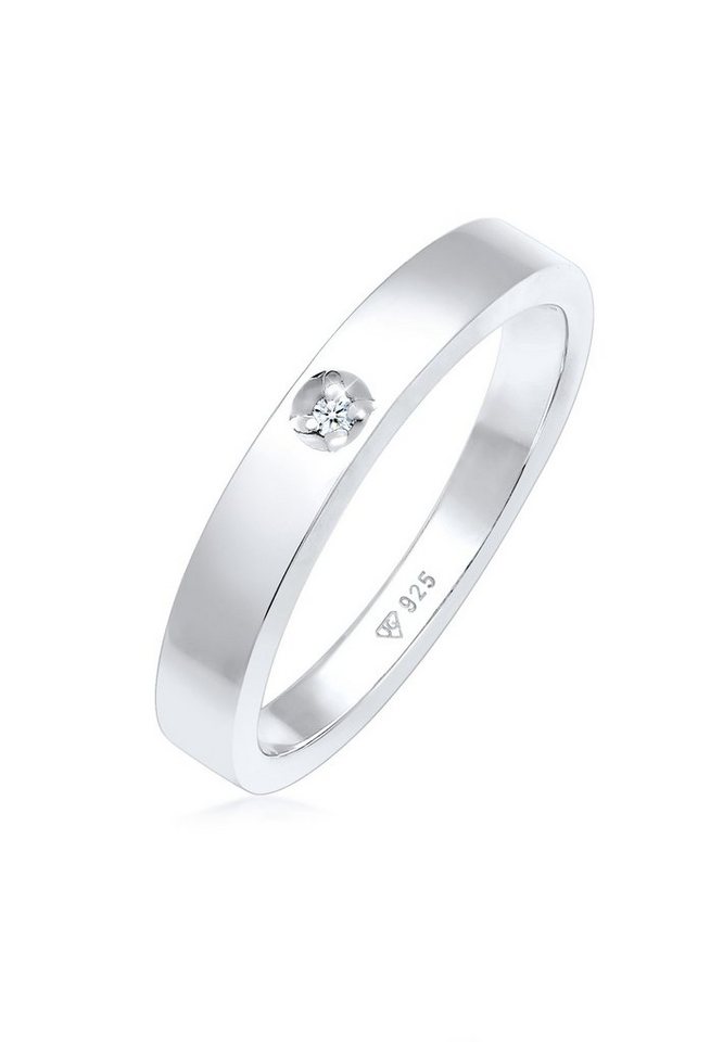 Elli DIAMONDS Verlobungsring Diamant Weiß Brillantschliff (0.015 ct) 925 Sterling Silber von Elli DIAMONDS