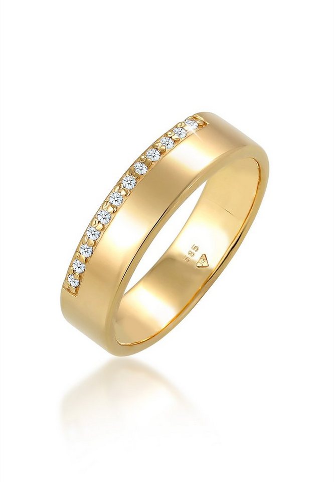 Elli DIAMONDS Verlobungsring Verlobungsring Diamant Weiß Brillantschliff (0.12ct) 585 Gelbgold von Elli DIAMONDS
