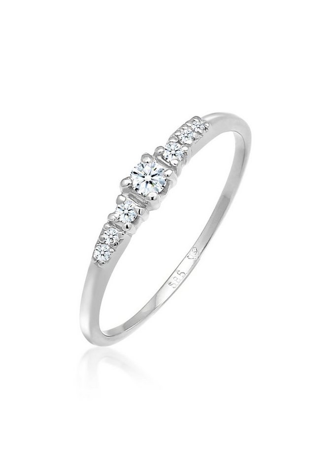 Elli DIAMONDS Verlobungsring Verlobung Diamanten (0.14 ct) 585 Gold von Elli DIAMONDS