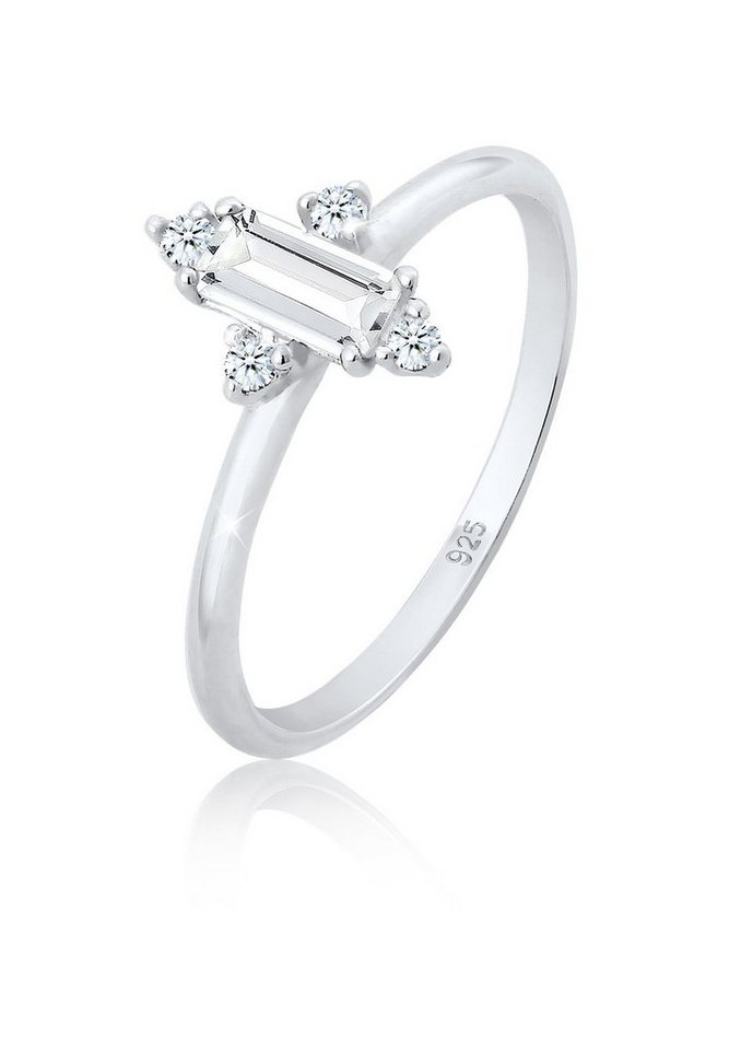 Elli DIAMONDS Verlobungsring Verlobung Edel Topas Diamant (0.06 ct) 925 Silber von Elli DIAMONDS