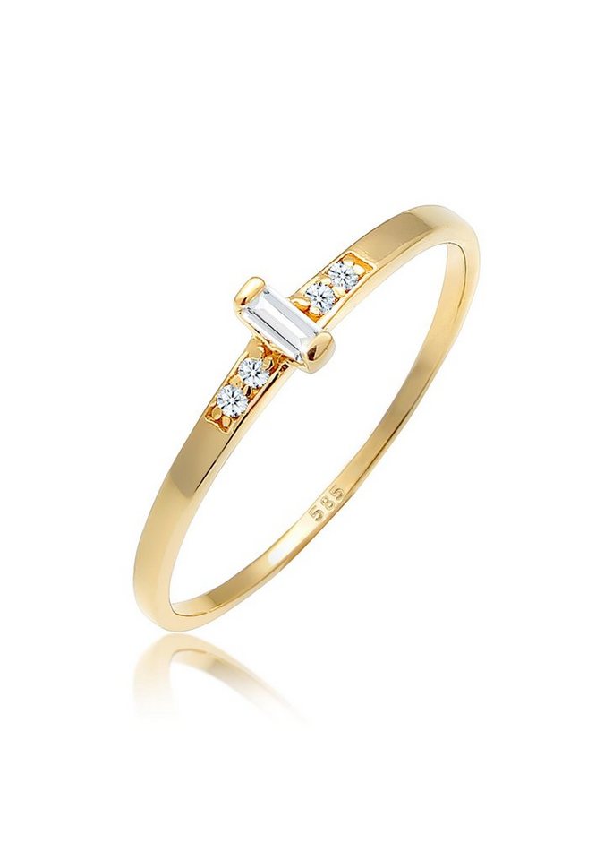 Elli DIAMONDS Verlobungsring Verlobung Topas Diamant (0.02 ct) 585 Gelbgold von Elli DIAMONDS