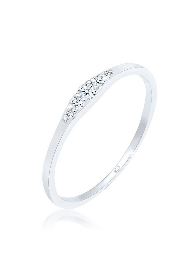 Elli DIAMONDS Verlobungsring Verlobungsring Diamant (0.09 ct) 925 Silber von Elli DIAMONDS