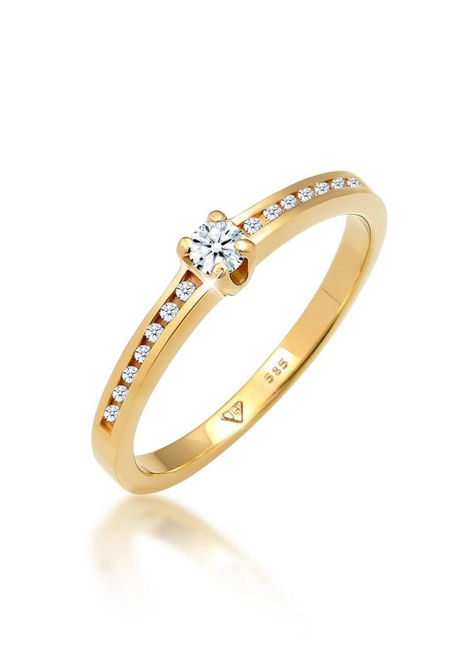 Elli DIAMONDS Verlobungsring Verlobungsring Diamant (0.18 ct) 585 Gelbgold von Elli DIAMONDS