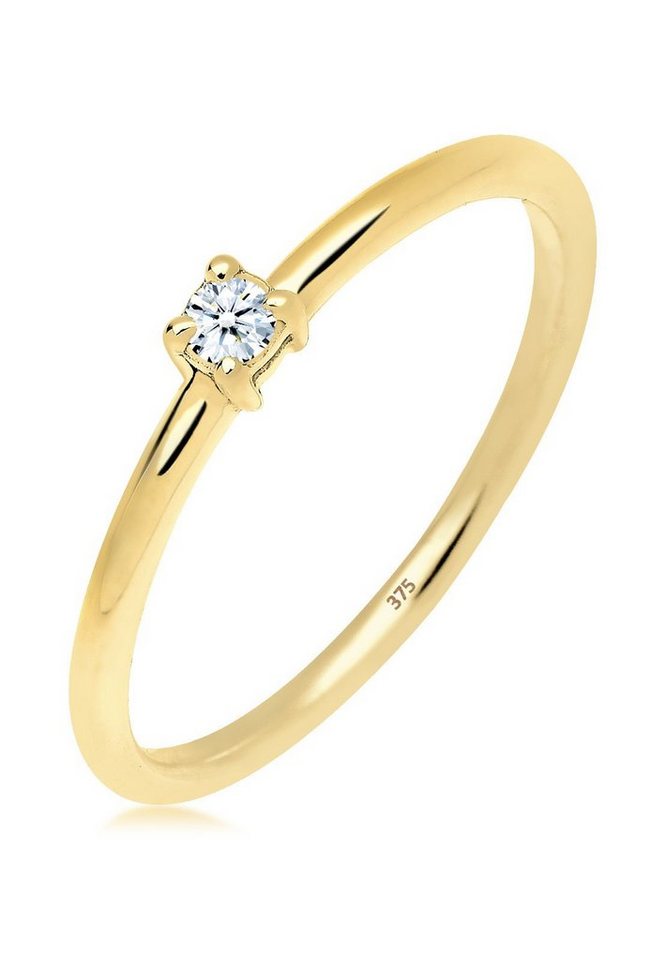 Elli DIAMONDS Verlobungsring Verlobungsring Diamant 0.06 ct. 375 Gelbgold von Elli DIAMONDS