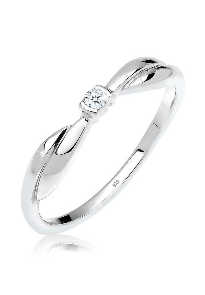 Elli DIAMONDS Verlobungsring Verlobungsring Diamant Brillantschliff (0.03 ct) 925 Silber von Elli DIAMONDS