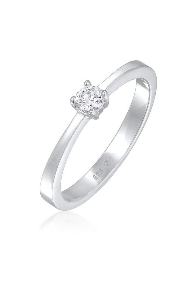 Elli DIAMONDS Diamantring Solitär Lab Grown Diamanten (0.17 ct) 925 Silber von Elli Diamonds