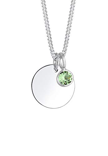 Elli Halskette Damen Geburtsstein August Kristalle in 925 Sterling Silber von Elli
