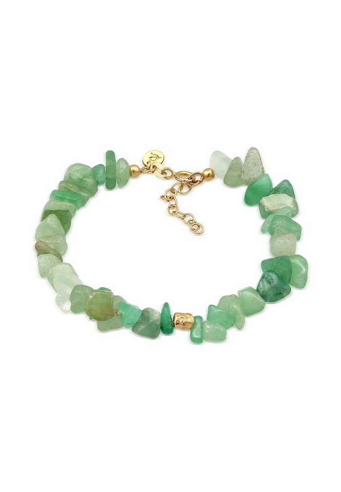 Elli Premium Armband Aventurin Naturstein 925 Silber vergoldet (kein Set, 1-tlg) von Elli Premium